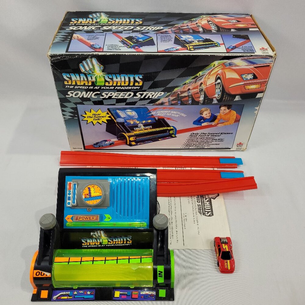 Snap Shots Sonic Speed Strip Vintage 1993 Car Race Track Toy Set by Canada Games